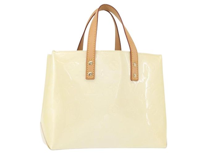 Louis Vuitton Monogram Vernis Reade PM Bolsa de Mão Perle