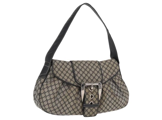 Céline CELINE Macadam Canvas Hand Bag Beige Silver Auth ep13183 - Jerrillo