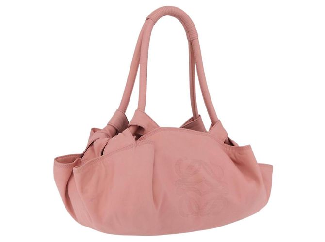 LOEWE Sac à main en cuir rose argent Auth 207112A - Jerrillo