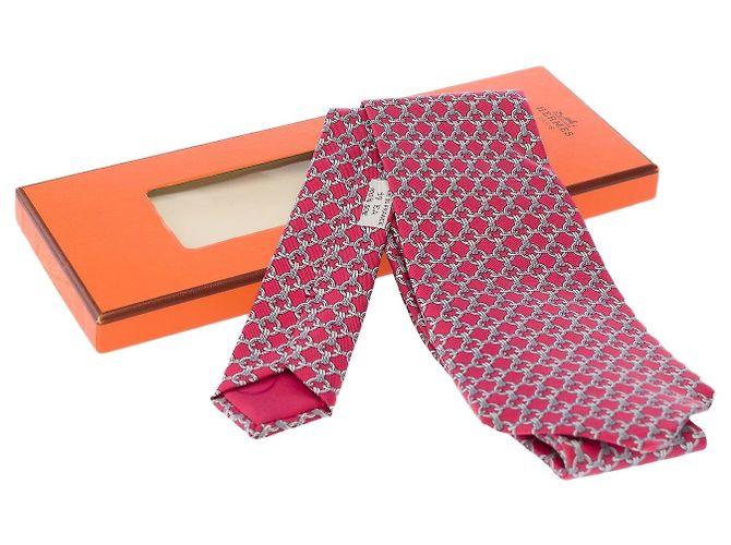 Hermès HERMES Red Silk Accessory - 104070