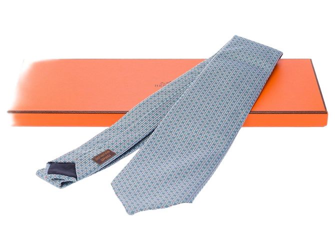 Hermès HERMES Seidenaccessoire Blau - 104071