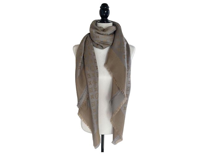 Louis Vuitton Monogram Silk and Wool Shawl