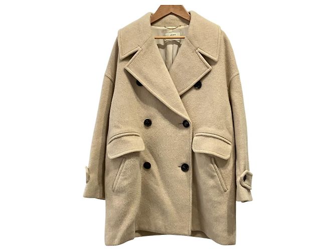 Autre Marque ebure Super 100s Beaver Wool Double Breasted Coat