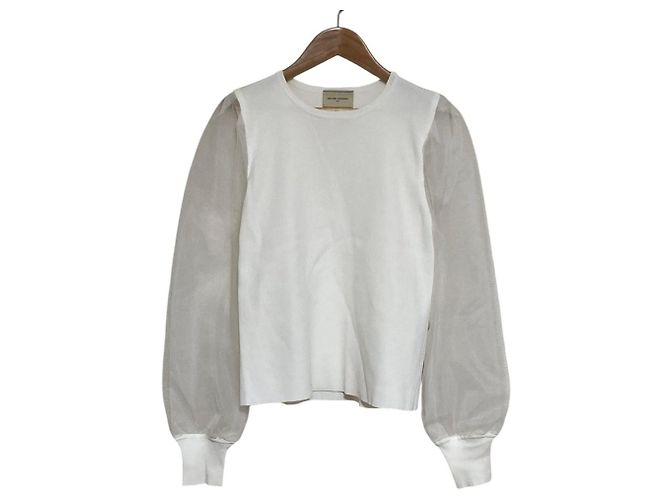 Autre Marque United Arrows Strickpullover mit Tüll-Organza-Ärmeln