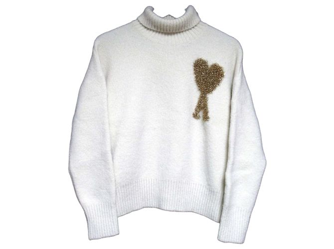 AMI PARIS AMI DE COEUR Rollkragenpullover aus Wolle
