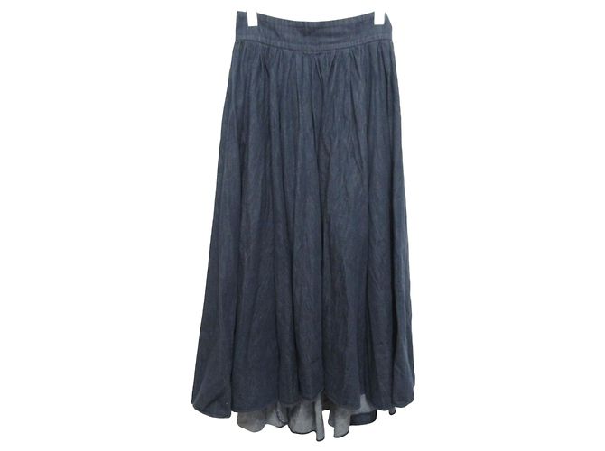 Autre Marque Gonna lunga a campana in denim Ebure