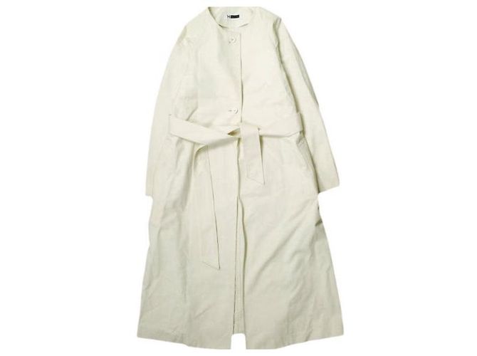 Autre Marque H BEAUTY&YOUTH Cotton Collarless Coat