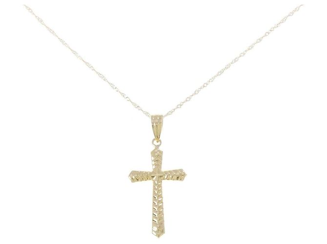 Autre Marque Collana Croce Au750
