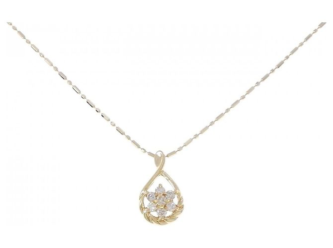 Autre Marque Collana Au750 Fiore e Diamanti