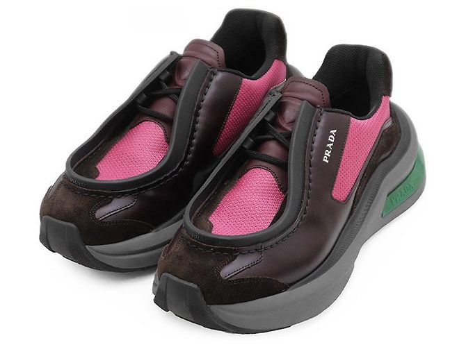 Baskets Prada System en cuir