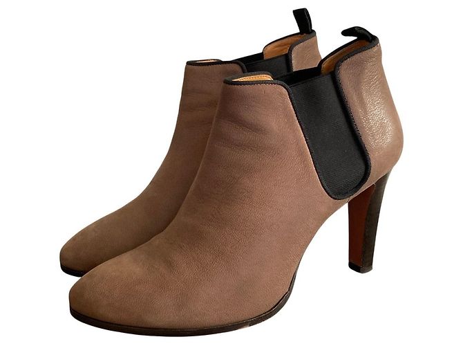 Bottines en cuir Lanvin en Bleu