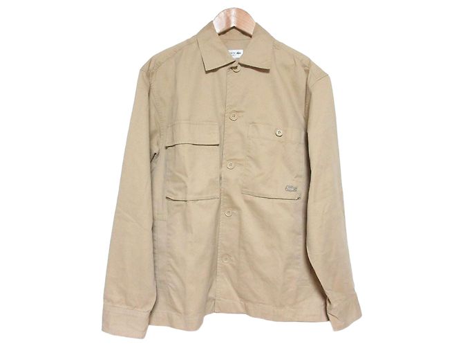 Autre Marque Casaco camisa de trabalho em sarja de algodão Lacoste