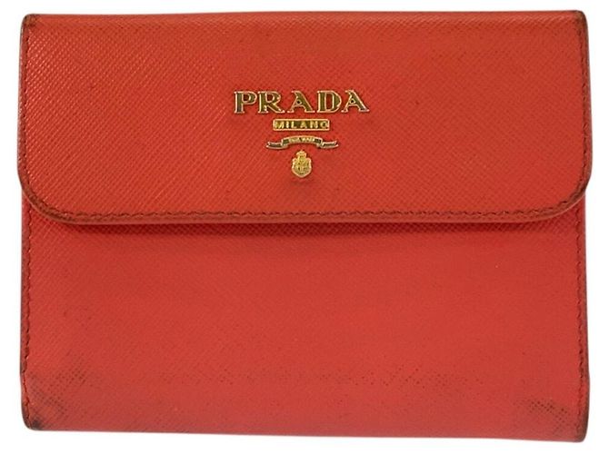 Cartera compacta de piel Prada