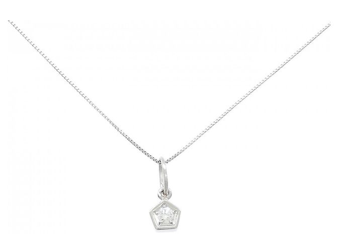 Autre Marque Platin-Diamant-Halskette