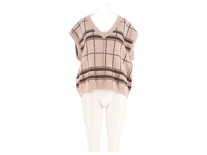 Anine Bing Beiger Kaschmirpullover