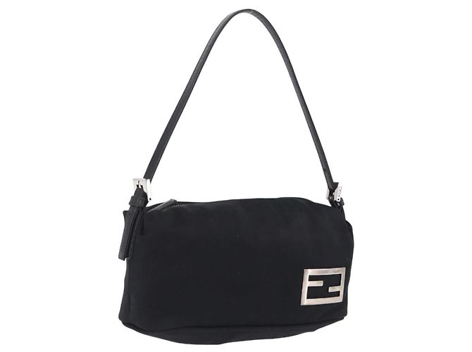 FENDI Accessory Pouch Cotton jersey Black Silver