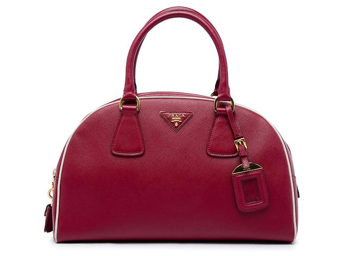 Sac à main Bowling Prada Red Saffiano Lux
