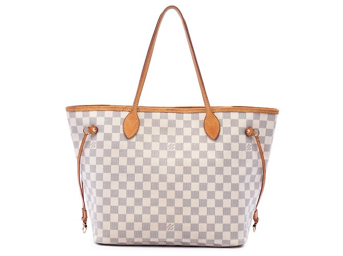 Louis Vuitton White Damier Azur Neverfull MM
