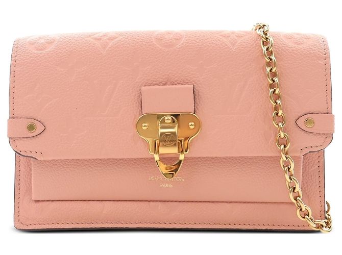 Louis Vuitton Pink Monogram Empreinte Vavin Wallet on Chain
