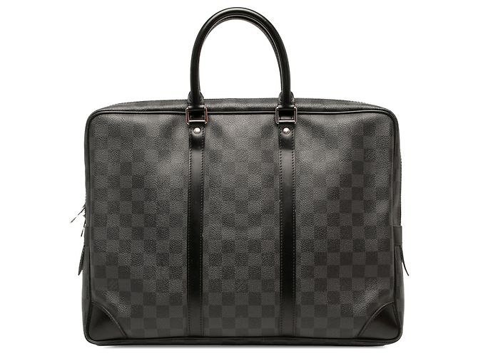Louis Vuitton Black Damier Graphite Porte Documents Voyage PM