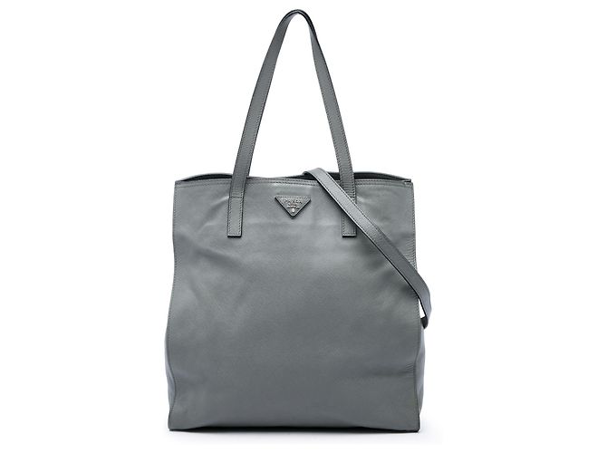 mala Prada Medium Saffiano Cinza