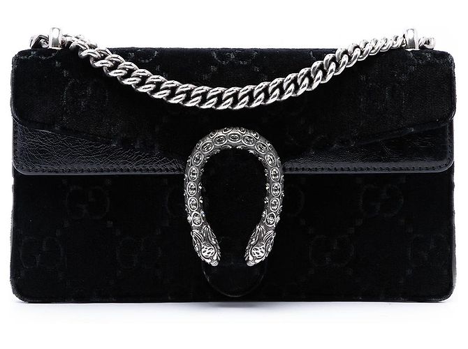 Gucci Borsa a Tracolla Dionysus in Velluto GG Nero Medium