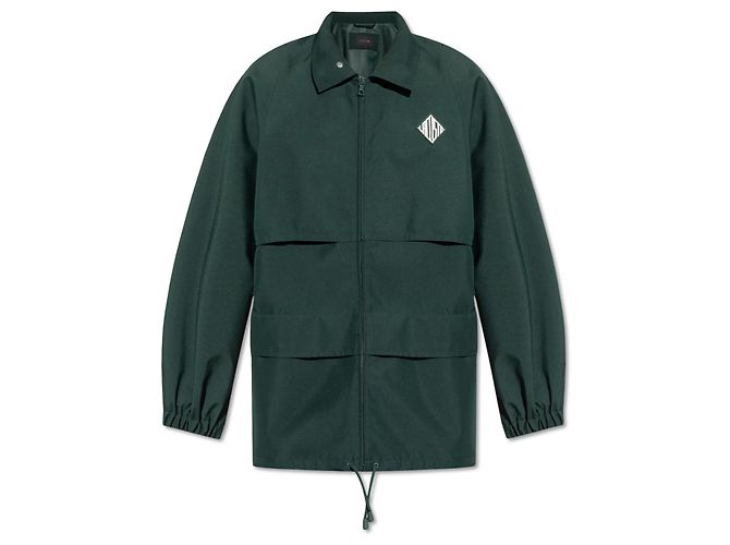 Lacoste Green Polyester Jacket with Logo
