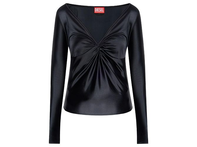 Diesel Top T-KNOT Schwarz Polyamid