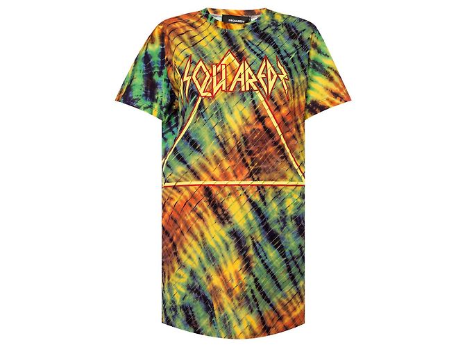 T-shirt long tie dye en coton Dsquared2