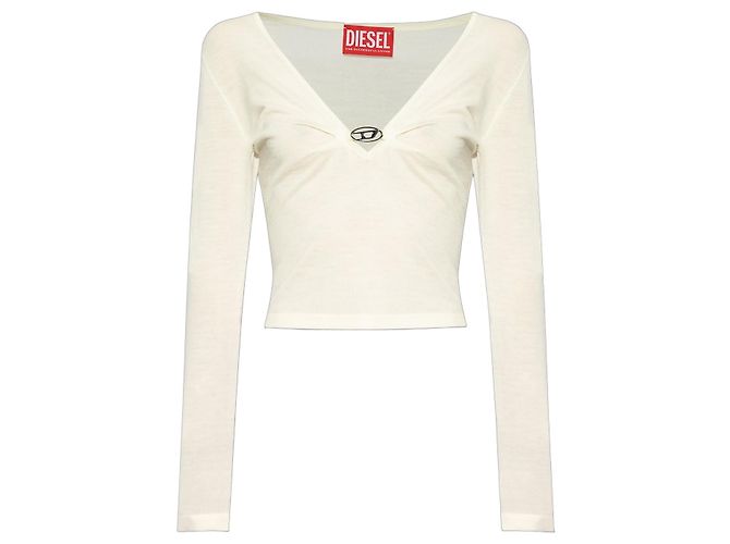 Diesel M-PIAFFY Woll Top Creme Weiß