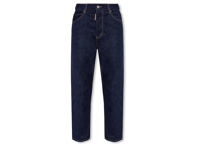 Jeans Boston Dsquared2 azul marinho algodão