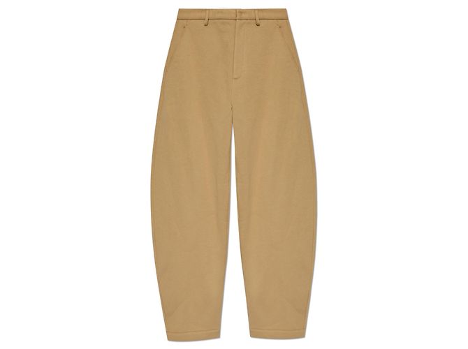 Pantalones wide-leg beige Dsquared2 de algodón