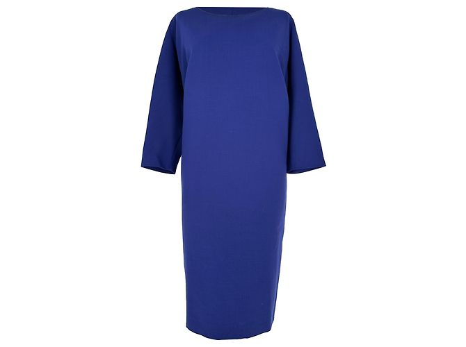 Max Mara Shift Dress in Blue Wool