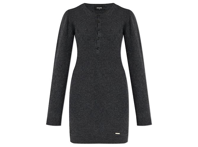 Vestido de lã cinzento Dsquared2