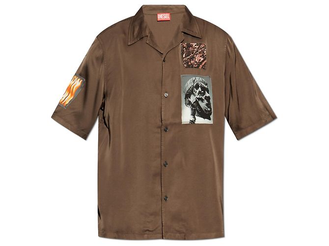 Chemise Diesel S-DAXHE Marron Viscose