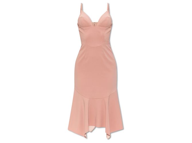 Dsquared2 Rosa Midi Kleid mit Spaghetti Trägern