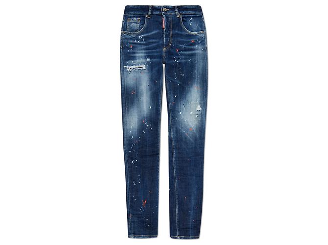 Vaqueros Dsquared2 24/7 Azul Marino de Algodón