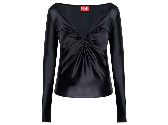 Diesel Top T-KNOT Schwarz Polyamid