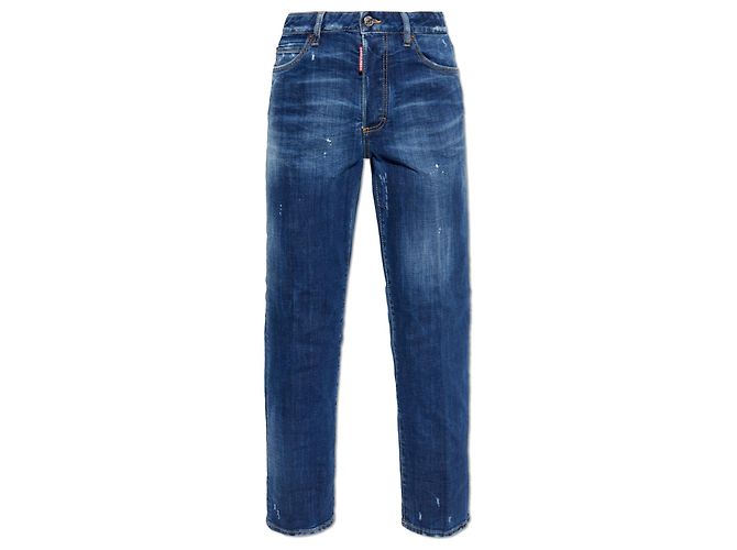 Dsquared2 Boston Jeans Navy Blau Baumwolle