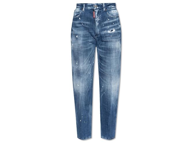 Jeans 80s Dsquared2 Blu Cotone Coupe Boyfriend