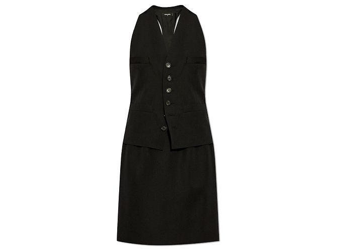 Dsquared2 Wollkleid in Schwarz