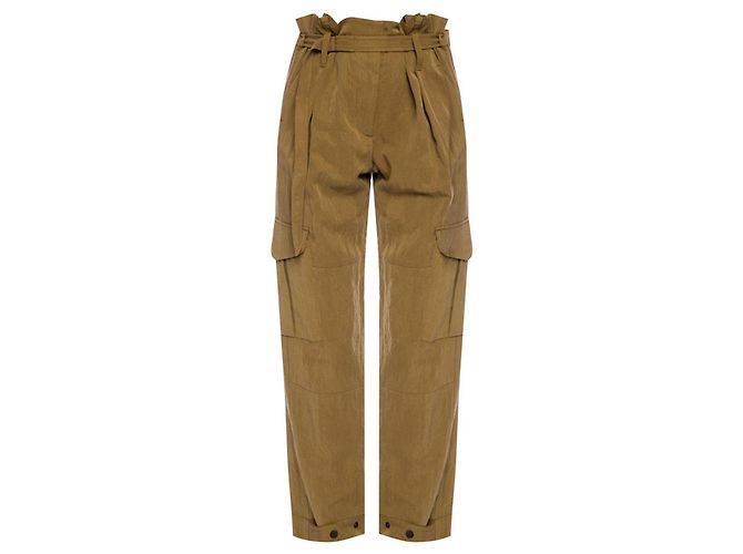 Pantalones con cinturón Rag & Bone verde lyocell