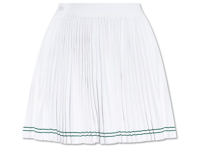 Saia plissada Lacoste branca