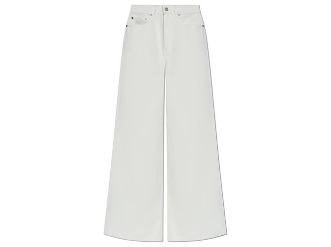 Vaqueros Lacoste blancos bootcut de talle alto
