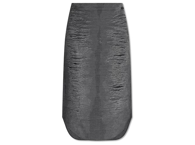 Falda midi gris O-TAVY Diesel de algodón