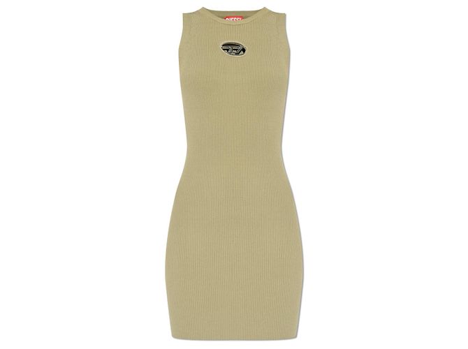 Diesel M-CADDIX Kleid grün gerippt