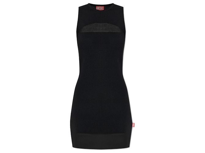 Diesel M-SLENDER Kleid schwarz Wolle