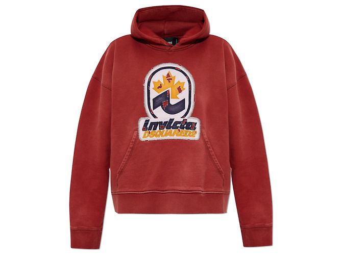 Dsquared2 Roter Baumwoll Hoodie mit Logo