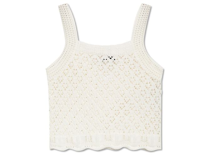 Autre Marque Top de malha Maison Kitsuné creme em algodão