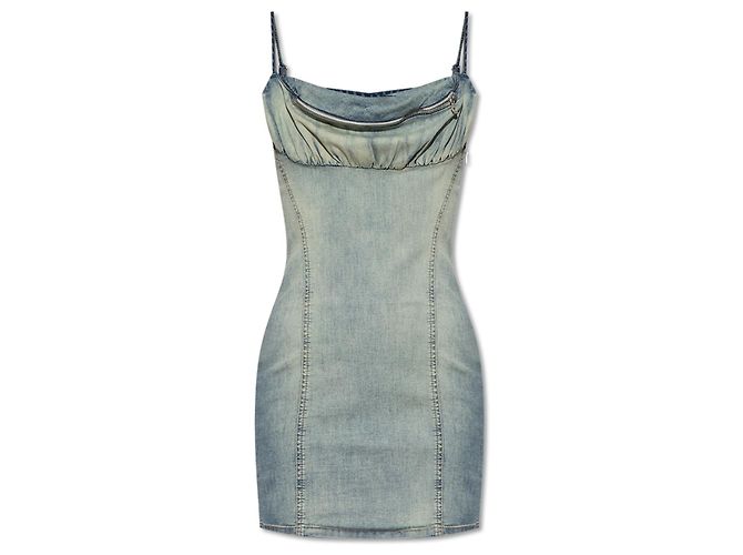 Vestido Diesel DE-ELLIT-S de algodão azul